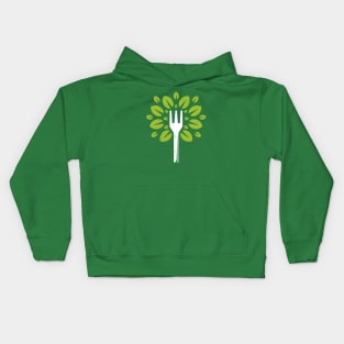 Vegan Green Food Vintage Design Kids Hoodie